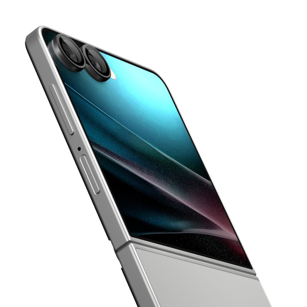 Bakre kamera beskyttelsesfilm Spigen GlastR EZ FIT Optik Pro HD for Samsung Galaxy Z Flip7 F766, Herdet glass, Sett med 2 stykker, Svart AGL09587