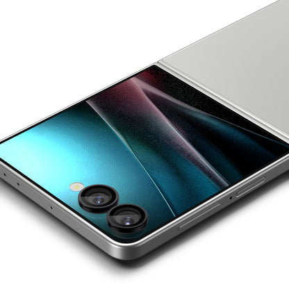 Bakre kamera beskyttelsesfilm Spigen GlastR EZ FIT Optik Pro HD for Samsung Galaxy Z Flip7 F766, Herdet glass, Sett med 2 stykker, Svart AGL09587