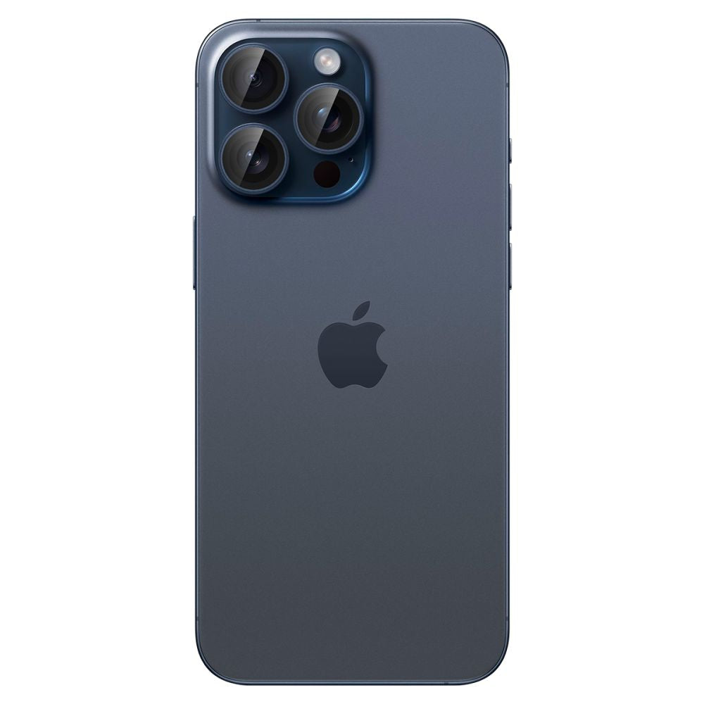 Bakre kamerabeskyttelsesfolie Spigen GlastR EZ FIT Optik Pro for Apple iPhone 16 Pro Max / 16 Pro, Herdet glass, Sett med 2 stykker, Blå
