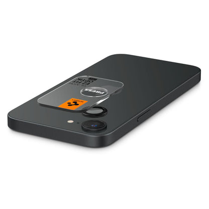 Bakre kamerabeskyttelsesfolie Spigen GlastR EZ FIT Optik Pro for Apple iPhone 17e / 16e, Herdet glass, Sett med 2 stykker, Svart AGL09279