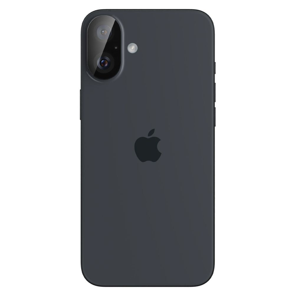 Beskyttelsesfolie for bakre kamera Spigen GlastR Optik for Apple iPhone 16 Plus / 16, Herdet glass, Sett med 2 stykker, Svart AGL07922