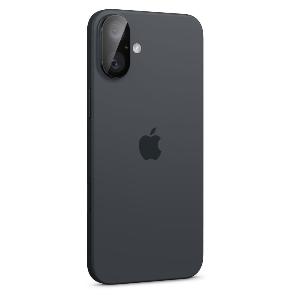 Beskyttelsesfolie for bakre kamera Spigen GlastR Optik for Apple iPhone 16 Plus / 16, Herdet glass, Sett med 2 stykker, Svart AGL07922