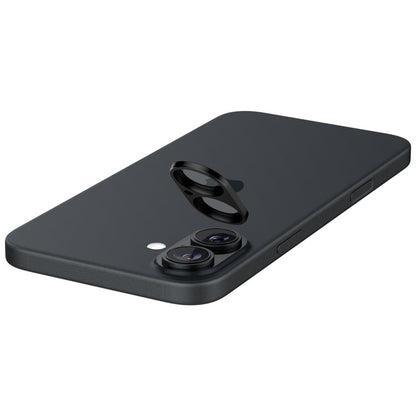 Beskyttelsesfolie for bakre kamera Spigen GlastR Optik for Apple iPhone 16 Plus / 16, Herdet glass, Sett med 2 stykker, Svart AGL07922