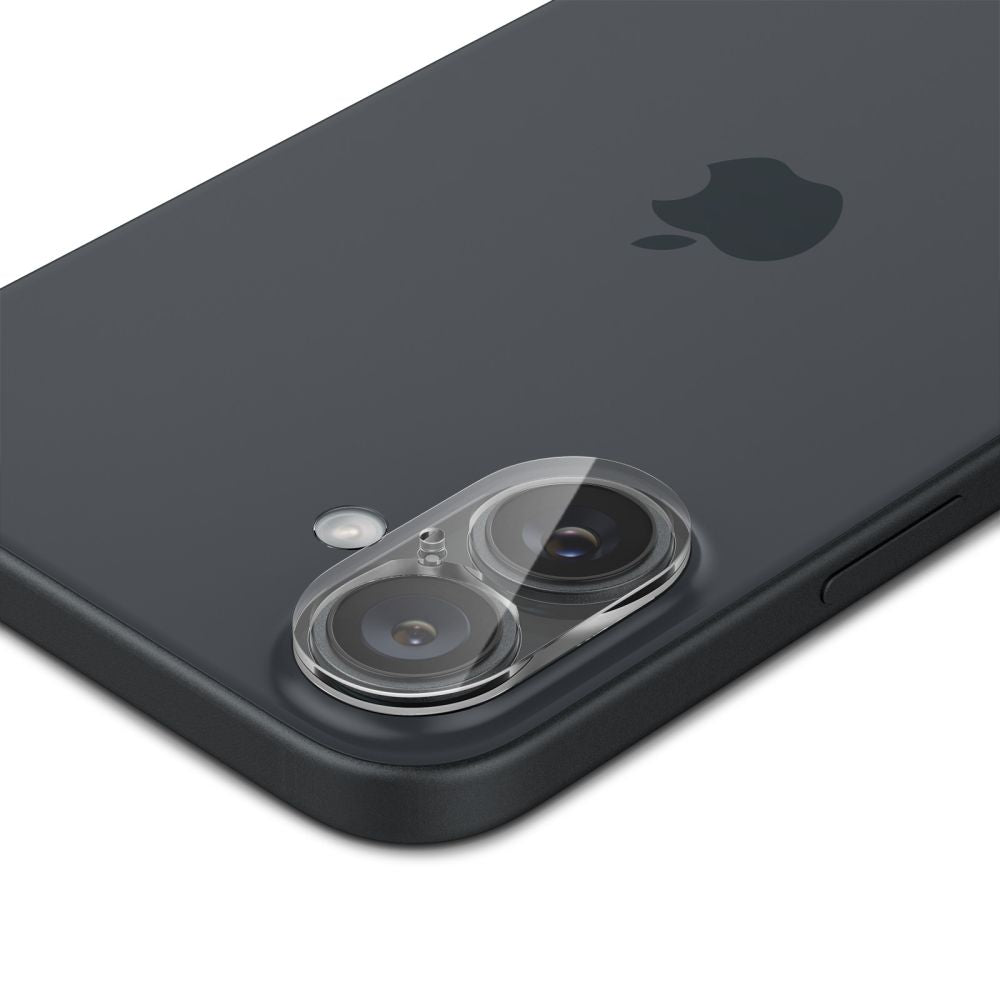 Beskyttelsesfilm for bakre kamera Spigen GlastR Optik for Apple iPhone 16 Plus / 16, Herdet glass, Sett med 2 stk, Transparent AGL07923