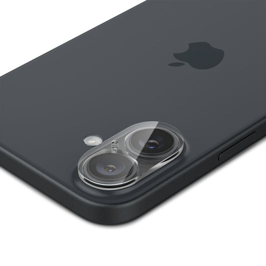 Beskyttelsesfilm for bakre kamera Spigen GlastR Optik for Apple iPhone 16 Plus / 16, Herdet glass, Sett med 2 stk, Transparent AGL07923