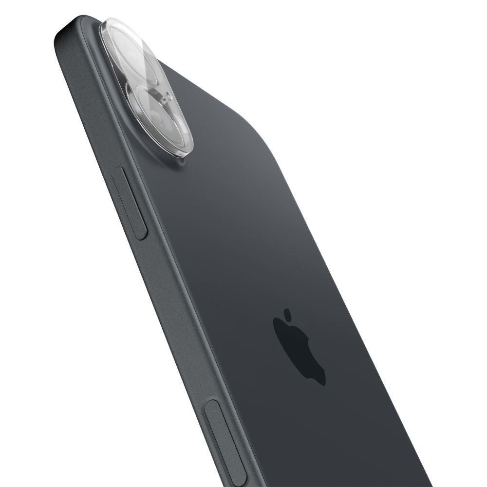 Beskyttelsesfilm for bakre kamera Spigen GlastR Optik for Apple iPhone 16 Plus / 16, Herdet glass, Sett med 2 stk, Transparent AGL07923