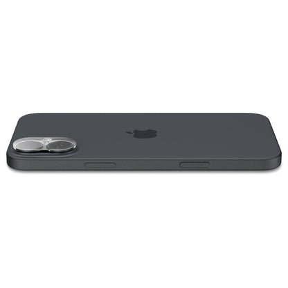 Beskyttelsesfilm for bakre kamera Spigen GlastR Optik for Apple iPhone 16 Plus / 16, Herdet glass, Sett med 2 stk, Transparent AGL07923