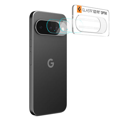 Beskyttelsesfilm for bakre kamera Spigen GlastR Optik for Google Pixel 10, herdet glass, sett med 2 stk, gjennomsiktig AGL09661