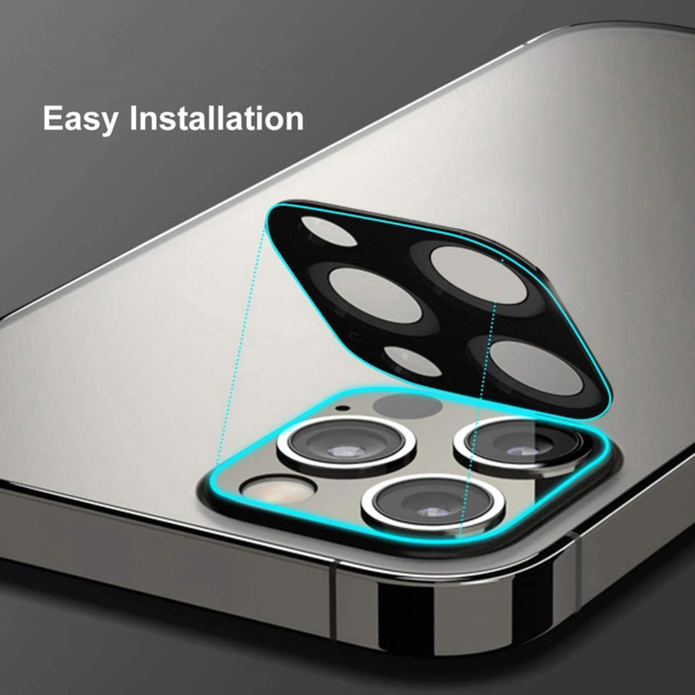 Techsuit bakre kamerabeskyttelsesfilm for Apple iPhone 11 Pro / 11 Pro Max, herdet glass, svart