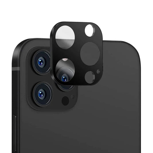 Bakre kameralinsebeskyttelse Techsuit for Apple iPhone 12 Pro Max, Herdet glass, Svart