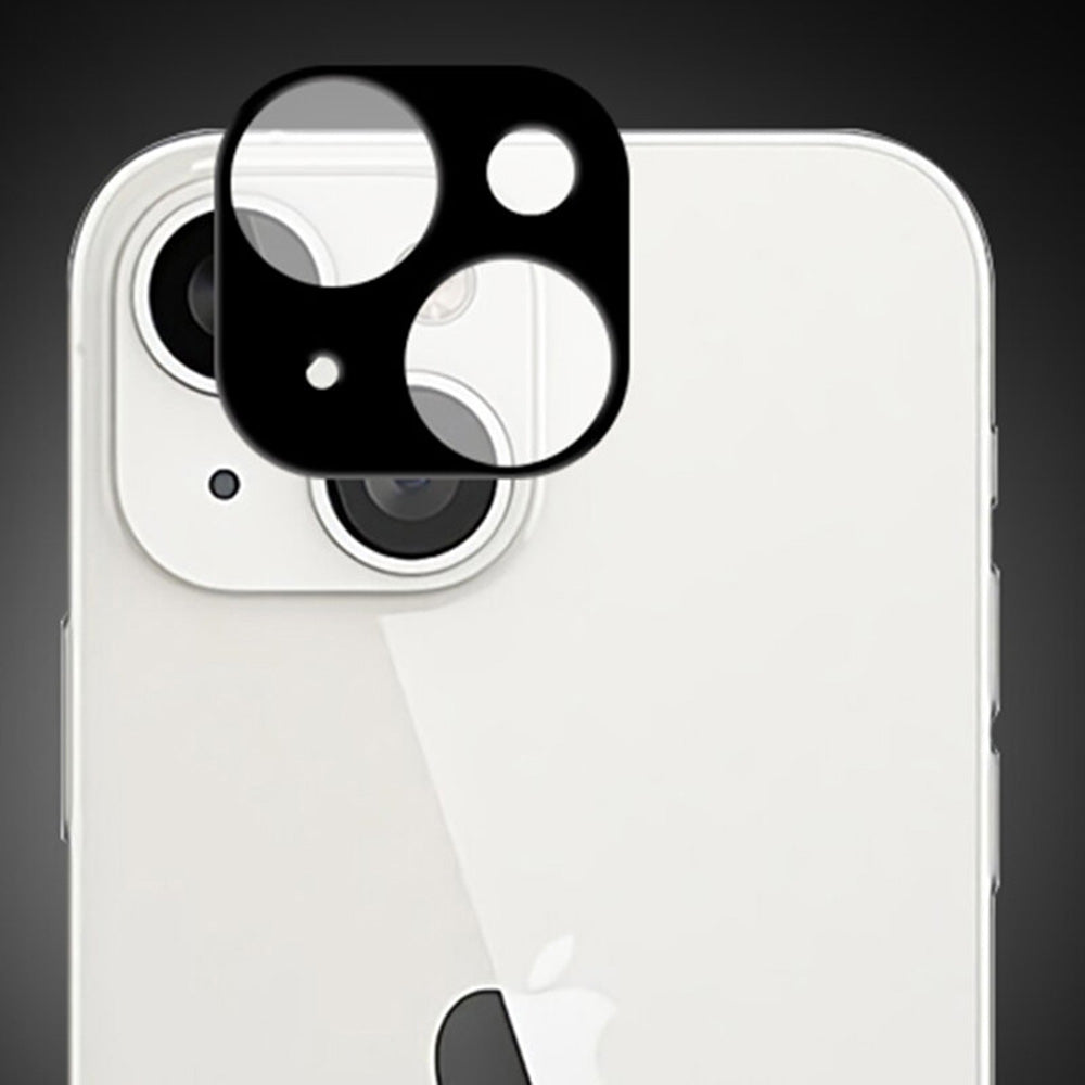 Bakre kameralinsebeskyttelse Techsuit for Apple iPhone 13 mini / 13, Herdet glass, Svart