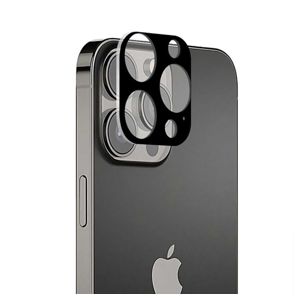 Bakre kameralinsebeskyttelse Techsuit for Apple iPhone 13 Pro Max / 13 Pro, Herdet glass, svart