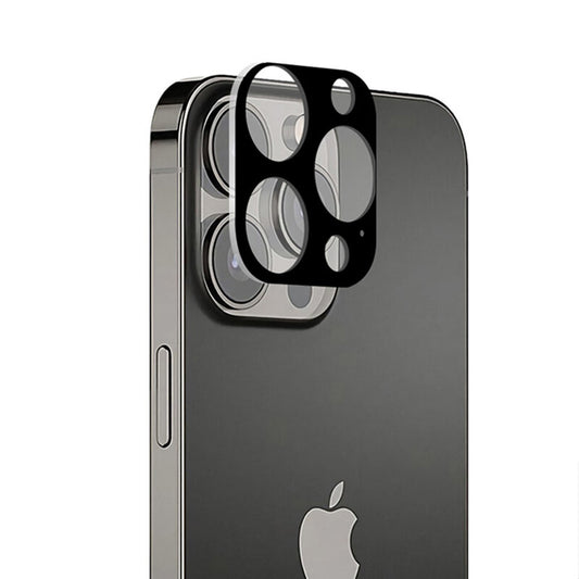 Bakre kameralinsebeskyttelse Techsuit for Apple iPhone 13 Pro Max / 13 Pro, Herdet glass, svart