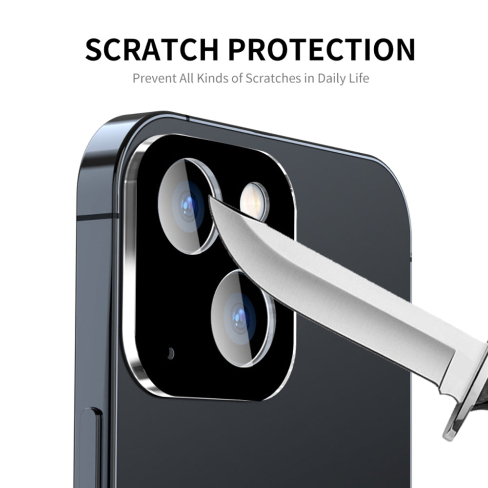 Techsuit bakre kamerabeskyttelsesfilm for Apple iPhone 15 Plus / 15, herdet glass, svart