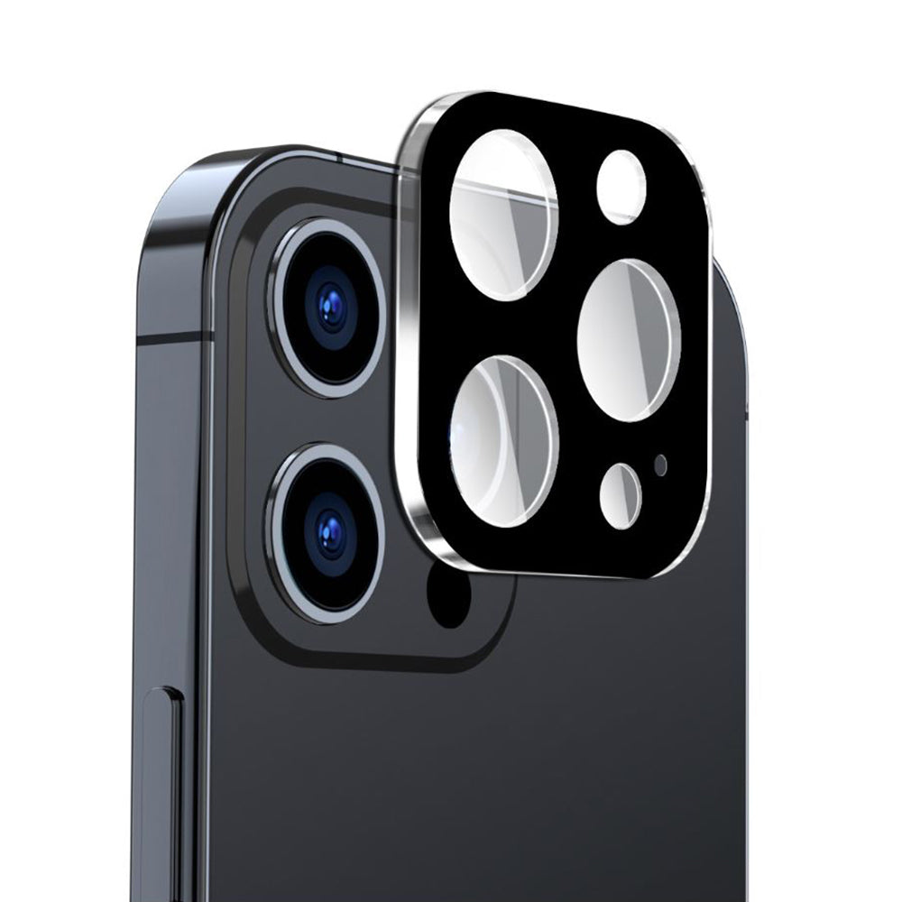 Techsuit bakre kamerabeskyttelsesfilm for Apple iPhone 16 Pro Max / 16 Pro, herdet glass, svart