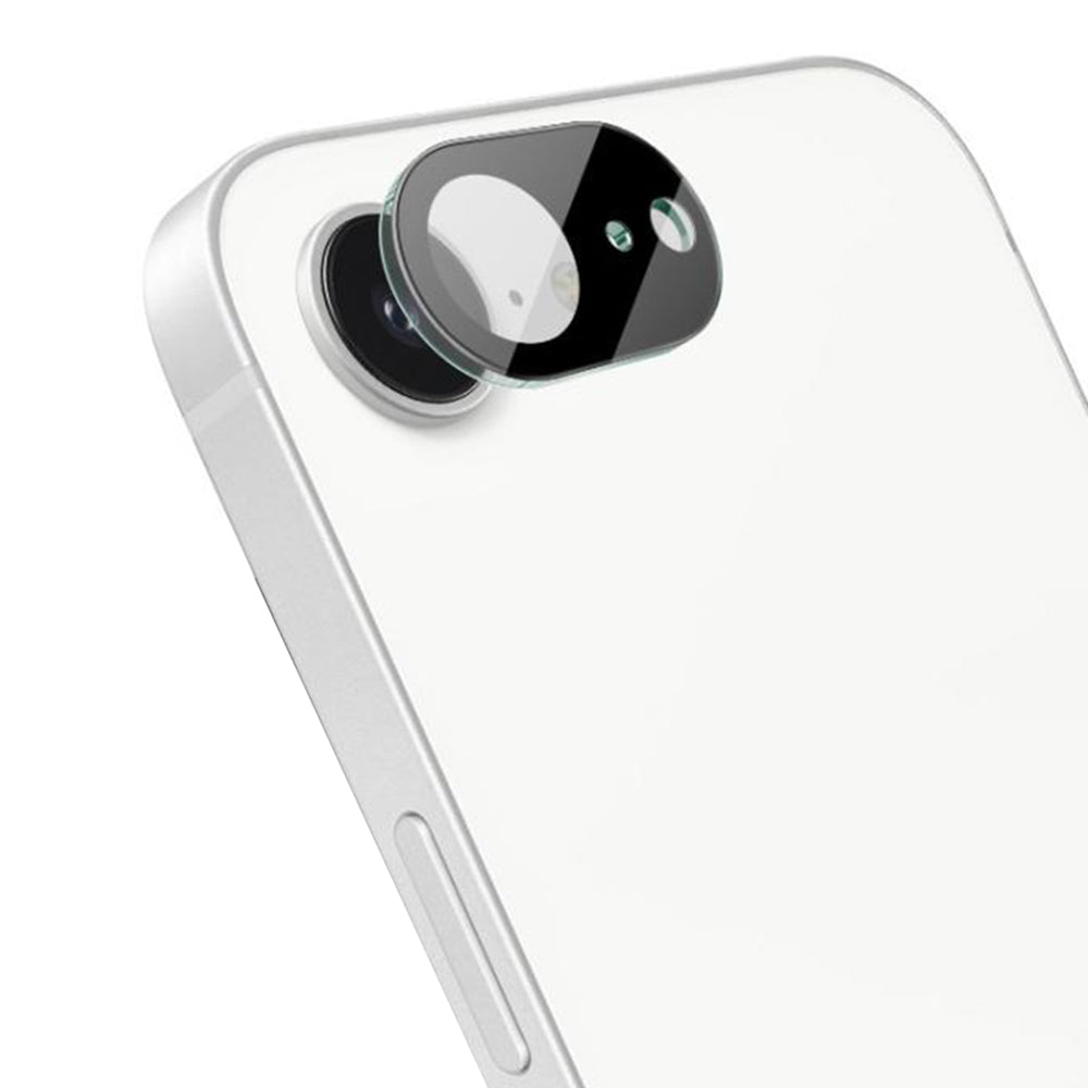 Bakre kameralinsebeskyttelse Techsuit for Apple iPhone 17e / 16e, Herdet glass, Svart