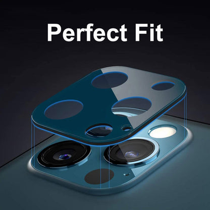 Bakre kameralinsebeskyttelse Techsuit for Apple iPhone 17 Pro Max, Herdet glass, Mørk blå