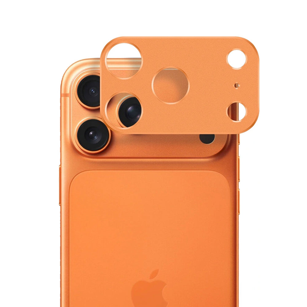 Bakre kameralinsebeskyttelse Techsuit for Apple iPhone 17 Pro Max, Herdet glass, Oransje