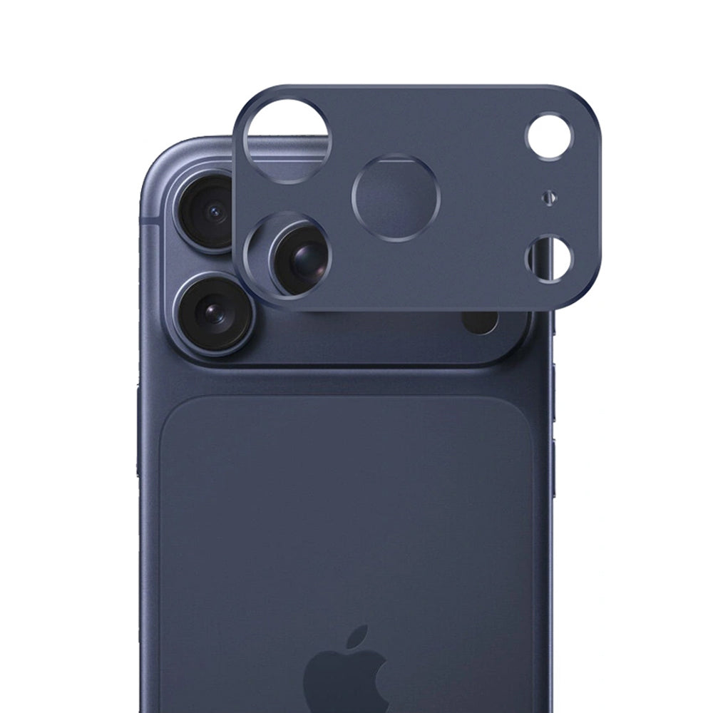Bakre kameralinsebeskyttelse Techsuit for Apple iPhone 17 Pro, Herdet glass, Mørk blå