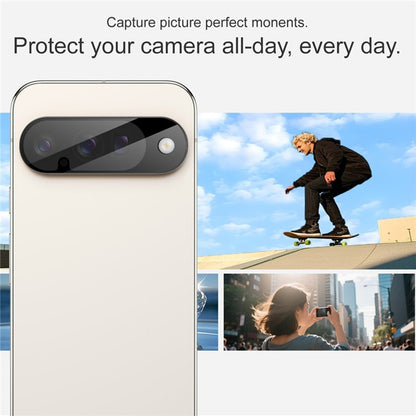 Bakre kameralinsebeskyttelse Techsuit for Google Pixel 10, Herdet glass, Svart