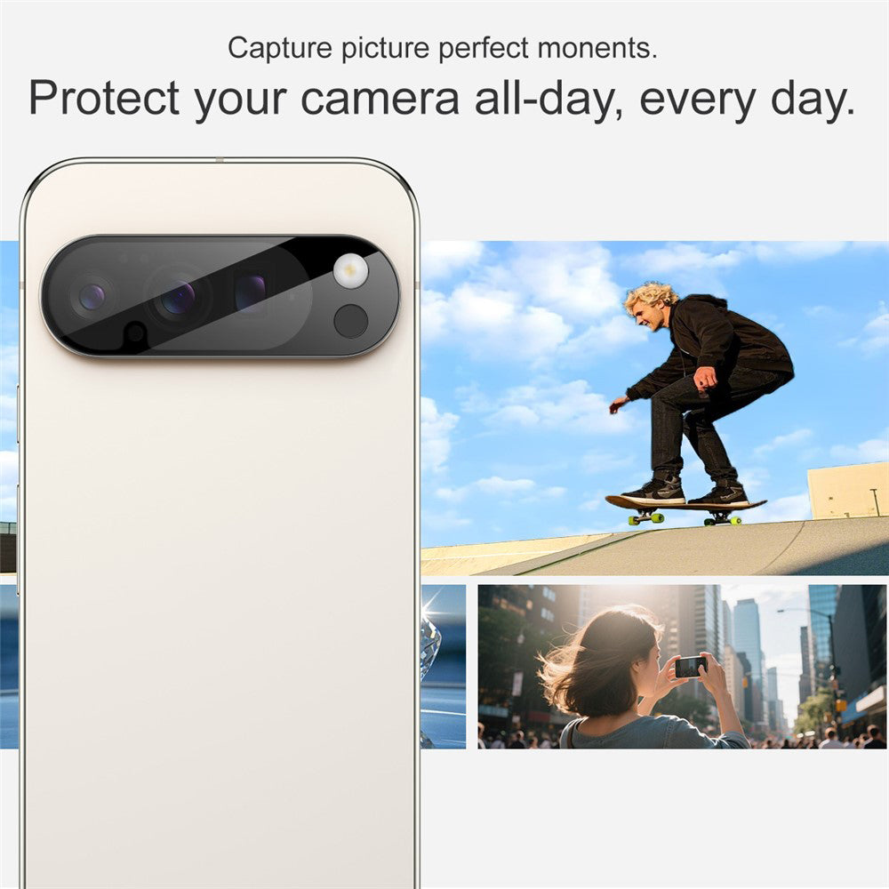 Beskyttelsesfolie for bakre kamera Techsuit for Google Pixel 10a, Herdet glass, Svart