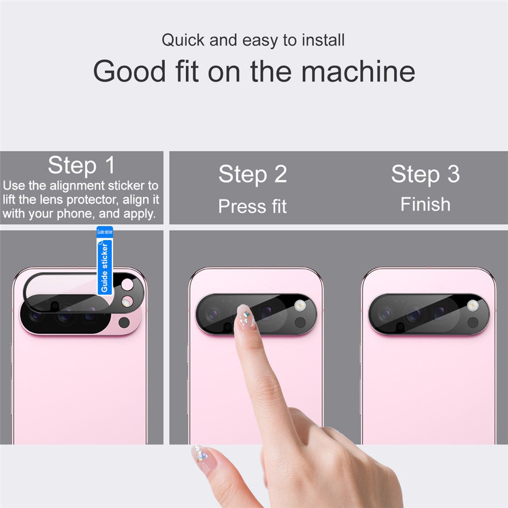 Beskyttelsesfolie for bakre kamera Techsuit for Google Pixel 10a, Herdet glass, Svart