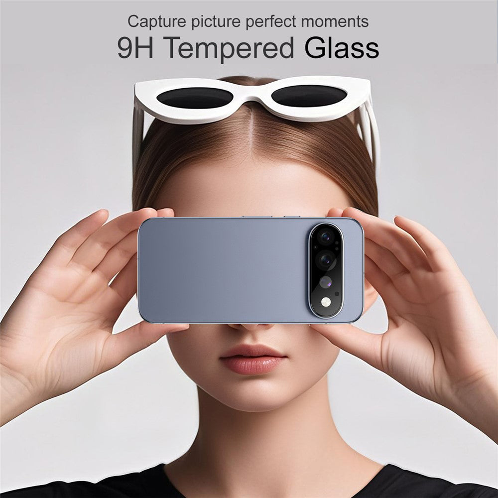 Bakre kameralinsebeskyttelse Techsuit for Google Pixel 11 Pro, Herdet glass, Svart