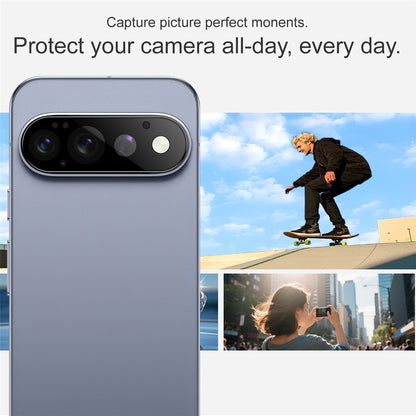 Bakre kameralinsebeskyttelse Techsuit for Google Pixel 11 Pro, Herdet glass, Svart