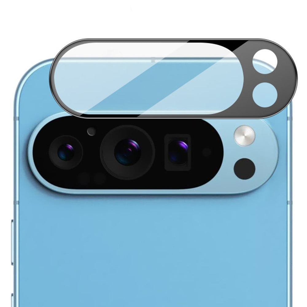 Bakre kameralinsebeskyttelse Techsuit for Google Pixel 9 Pro XL, Herdet glass, Svart