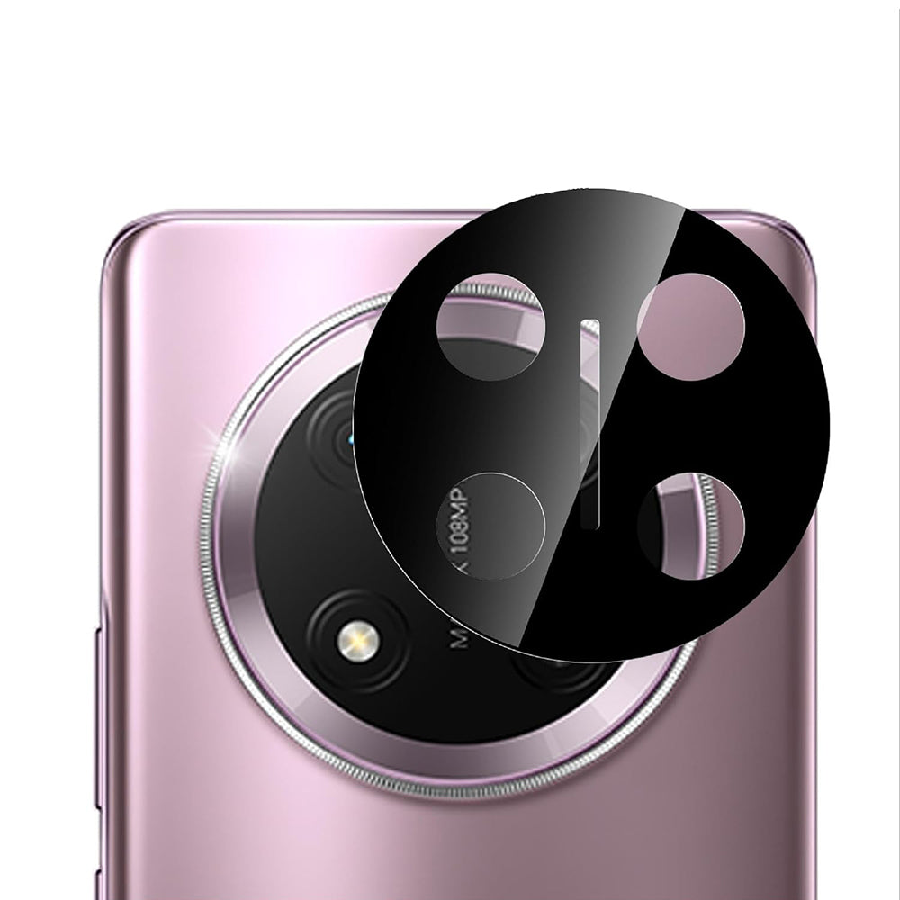 Bakre kameralinsebeskyttelse Techsuit for Honor X9c / Magic7 Lite, Herdet glass, Svart