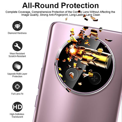 Bakre kameralinsebeskyttelse Techsuit for Honor X9c / Magic7 Lite, Herdet glass, Svart