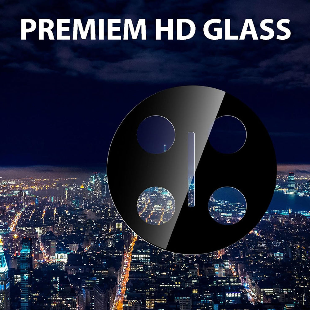 Bakre kameralinsebeskyttelse Techsuit for Honor X9c / Magic7 Lite, Herdet glass, Svart