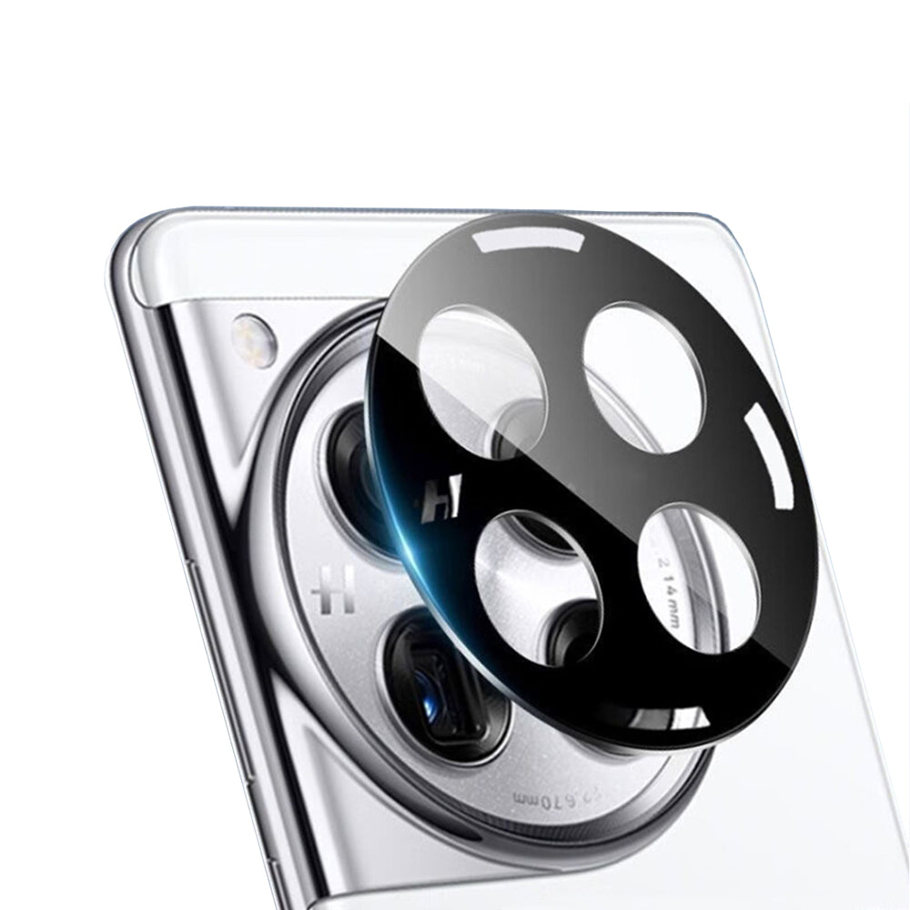 Bakre kameralinsebeskyttelse Techsuit for OnePlus 12, Herdet glass, Svart