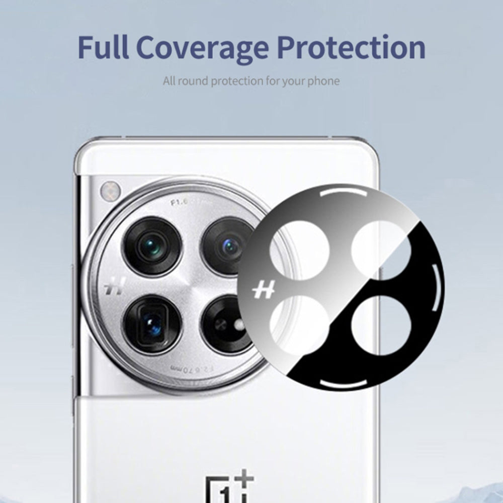 Bakre kameralinsebeskyttelse Techsuit for OnePlus 12, Herdet glass, Svart