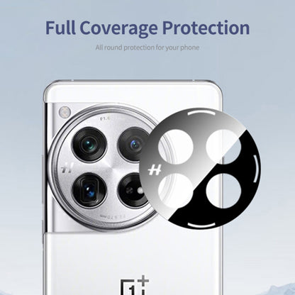 Bakre kameralinsebeskyttelse Techsuit for OnePlus 12, Herdet glass, Svart
