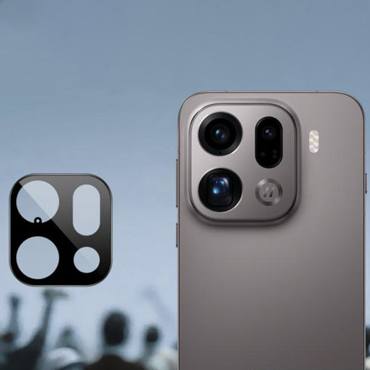 Beskyttelsesfolie for bakre kamera Techsuit for Oppo Find X9 Pro, Herdet glass, Svart