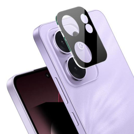 Bakre kameralinsebeskyttelse Techsuit for Oppo Reno13 FS 5G / Reno13 F 4G / Reno13 F, Herdet glass, svart