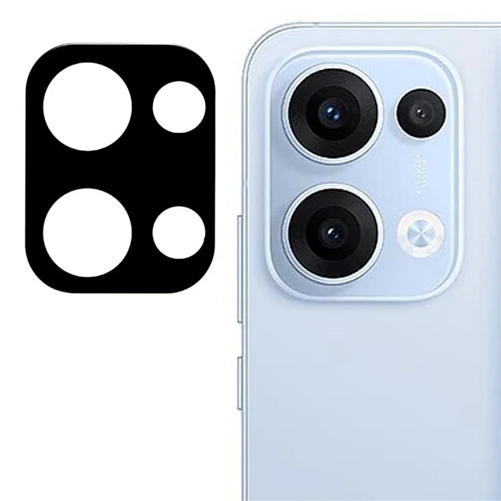 Bakre kameralinsebeskyttelse Techsuit for Oppo Reno13, Herdet glass, Svart