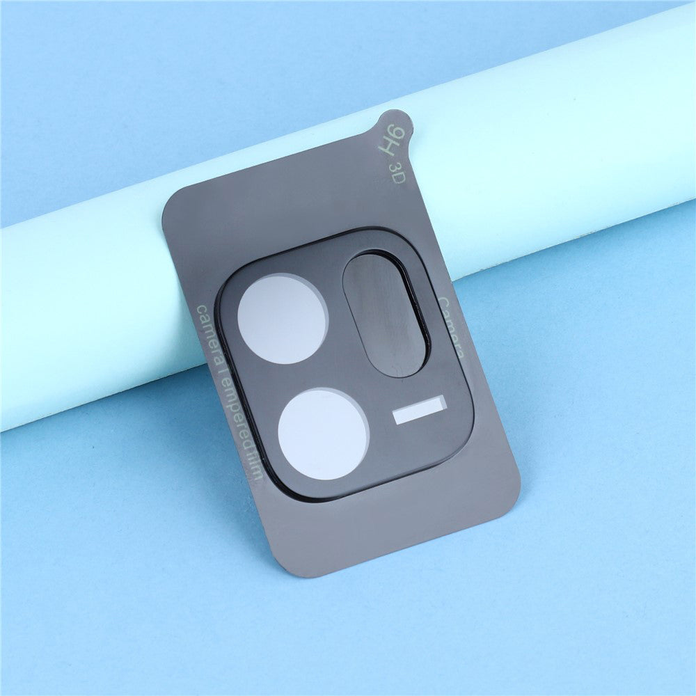 Bakre kameralinsebeskyttelse Techsuit for Oppo Reno14 FS 5G / Reno14 F, Herdet glass, Svart
