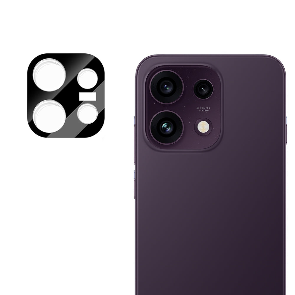 Bakre kameralinsebeskyttelse Techsuit for Oppo Reno16 F / Reno16 FS, Herdet glass, svart