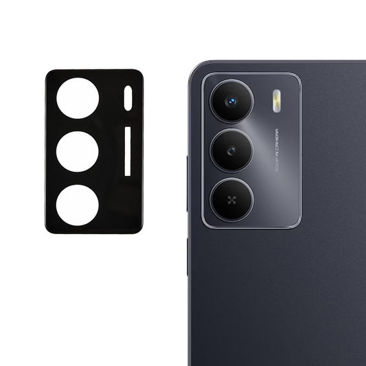 Bakre kameralinsebeskyttelse Techsuit for Realme 14x, Herdet glass, Svart