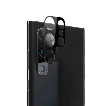 Bakre kameralinsebeskyttelse Techsuit for Samsung Galaxy S23 Ultra S918, Herdet glass, Svart
