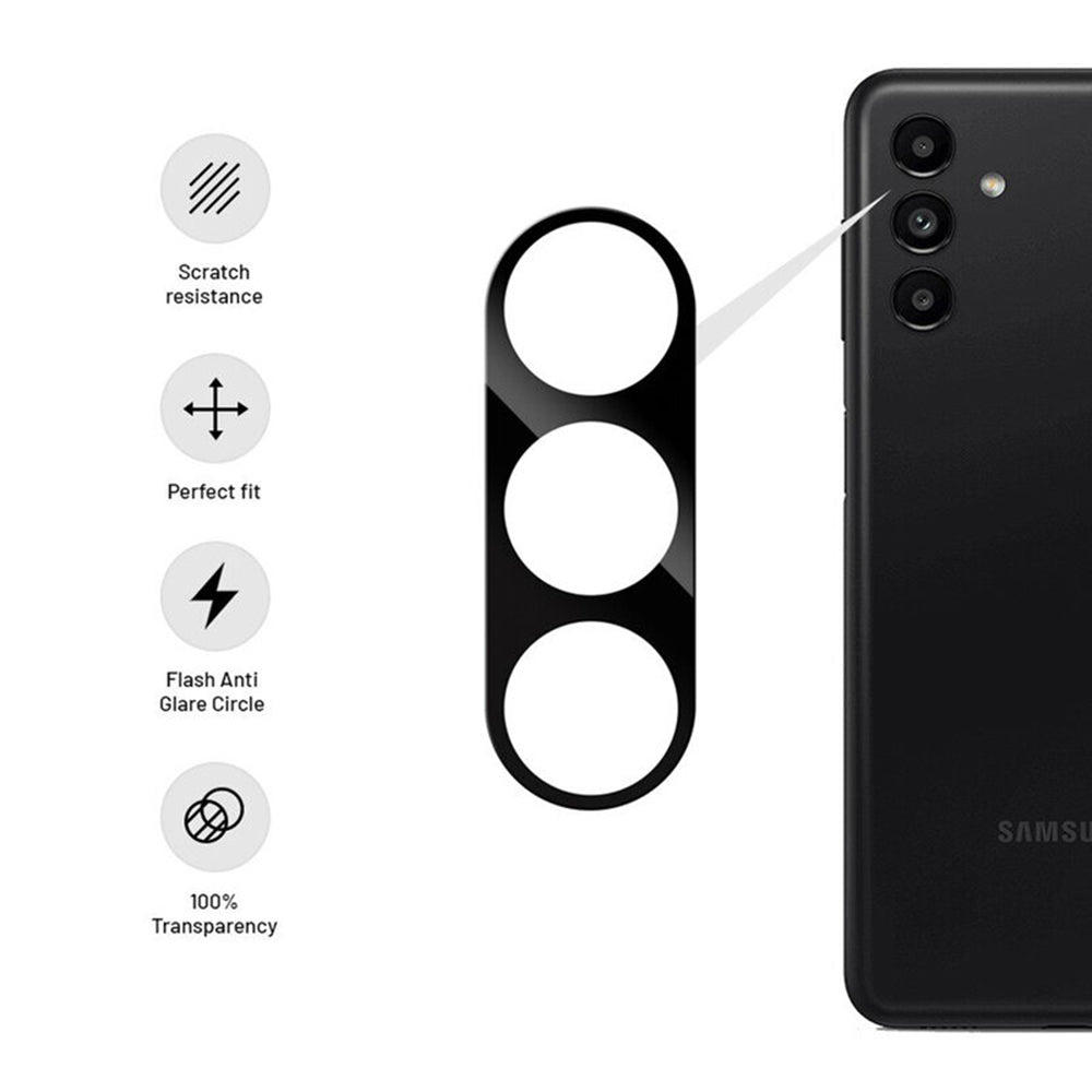 Bakre kameralinsebeskyttelse Techsuit for Samsung Galaxy S24+ S926, Herdet glass, svart