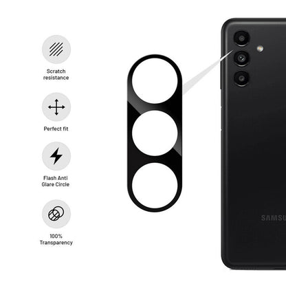 Bakre kameralinsebeskyttelse Techsuit for Samsung Galaxy S24+ S926, Herdet glass, svart