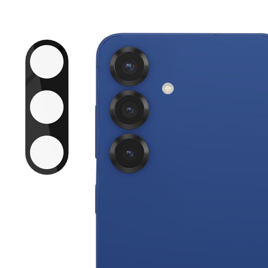 Bakre kameralinsebeskyttelse Techsuit for Samsung Galaxy S25 S931, Herdet glass, Svart