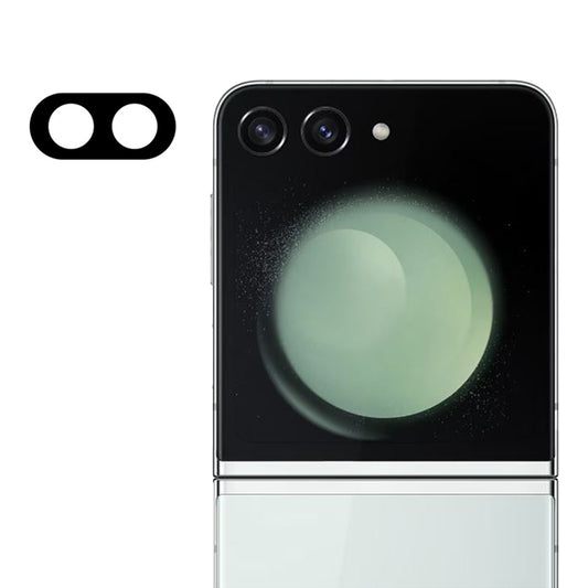 Bakre kameralinsebeskyttelse Techsuit for Samsung Galaxy Z Flip6 F741, Herdet glass, svart