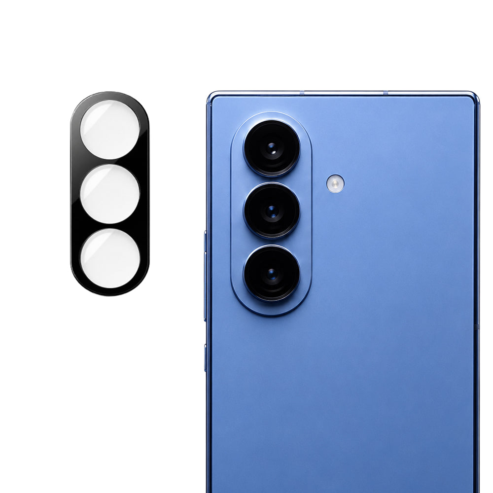 Bakre kameralinsebeskyttelse Techsuit for Samsung Galaxy Z Fold8 Ultra F971, Herdet glass, svart