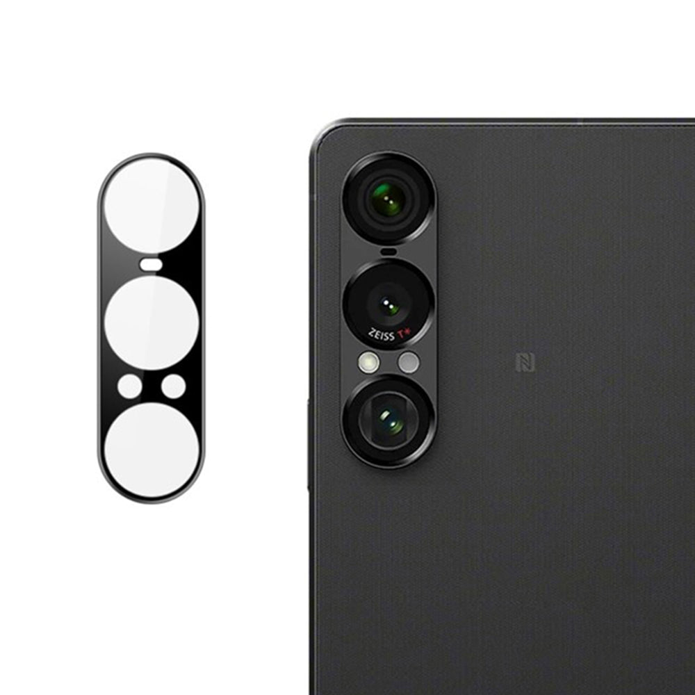 Bakre kameralinsebeskyttelse Techsuit for Sony Xperia 1 VII, Herdet glass, svart
