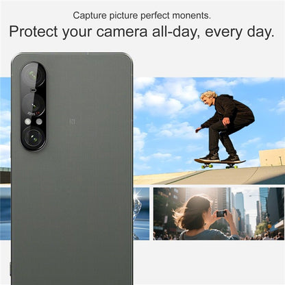 Bakre kameralinsebeskyttelse Techsuit for Sony Xperia 1 VII, Herdet glass, svart