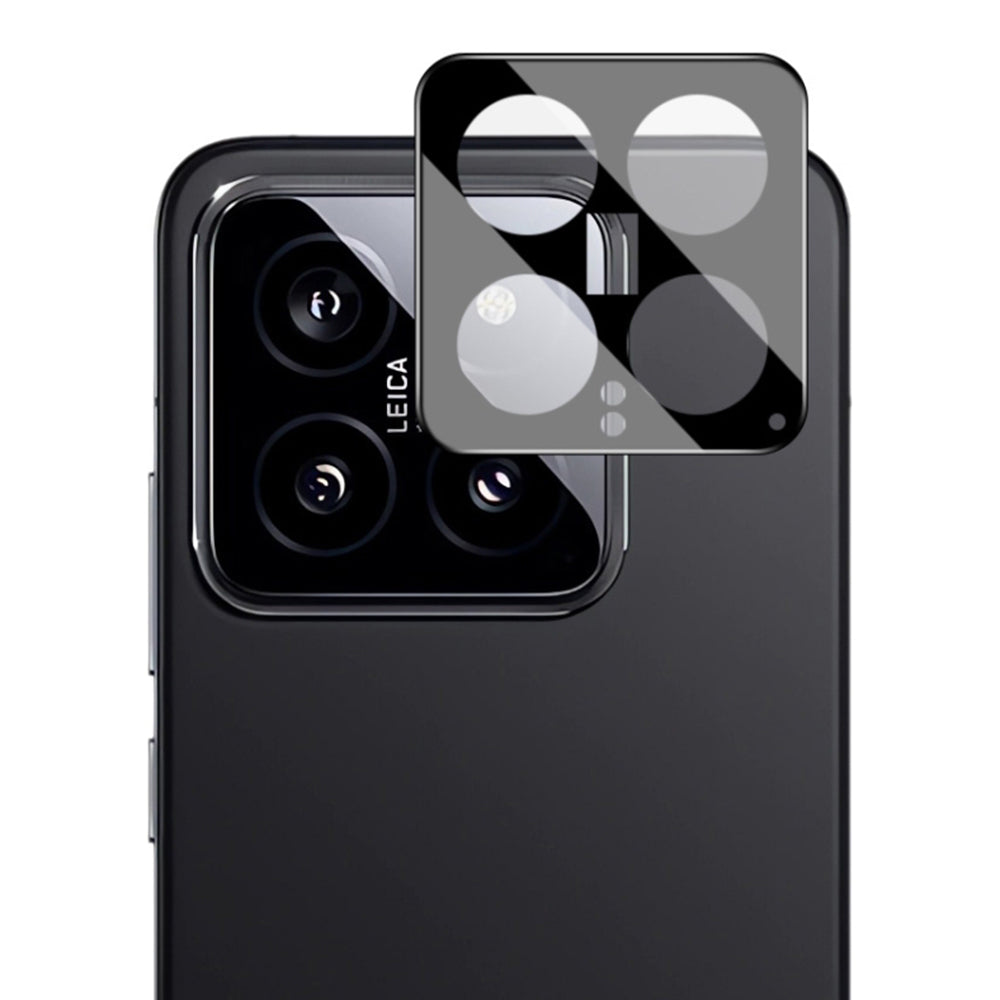 Bakre kameralinsebeskyttelse Techsuit for Xiaomi 14, Herdet glass, Svart
